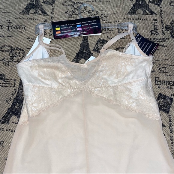 Maidenform NWT! Sexy Lace Firm Control WYOB Champagne Shimmer/Ivory Romper - Picture 11 of 15